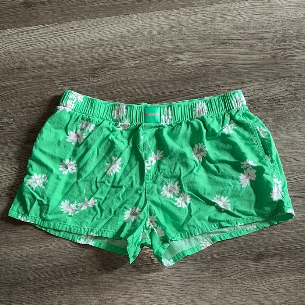 Joules Green Sleep Shorts Lightweight Elastic Waist